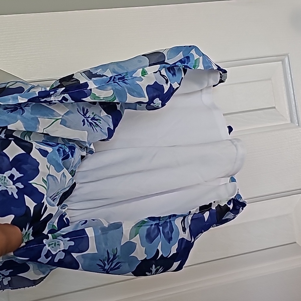 Blueberi Blvd Blue and White Floral Dress Kid Size 6 - Picture 7 of 12
